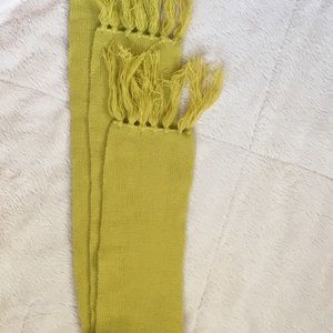 Chartreuse neck scarf